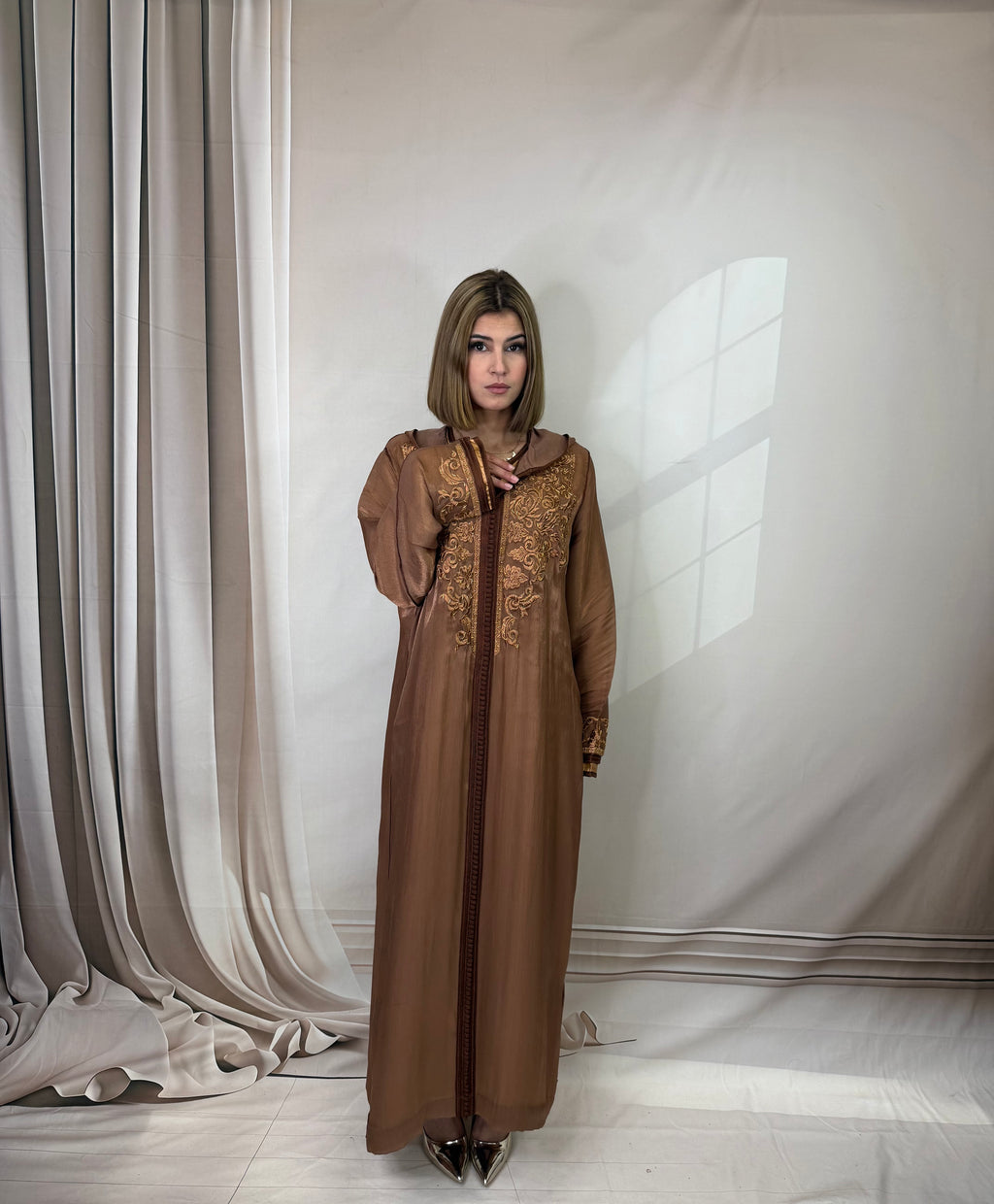 Djellaba Hazelnootbruin 2