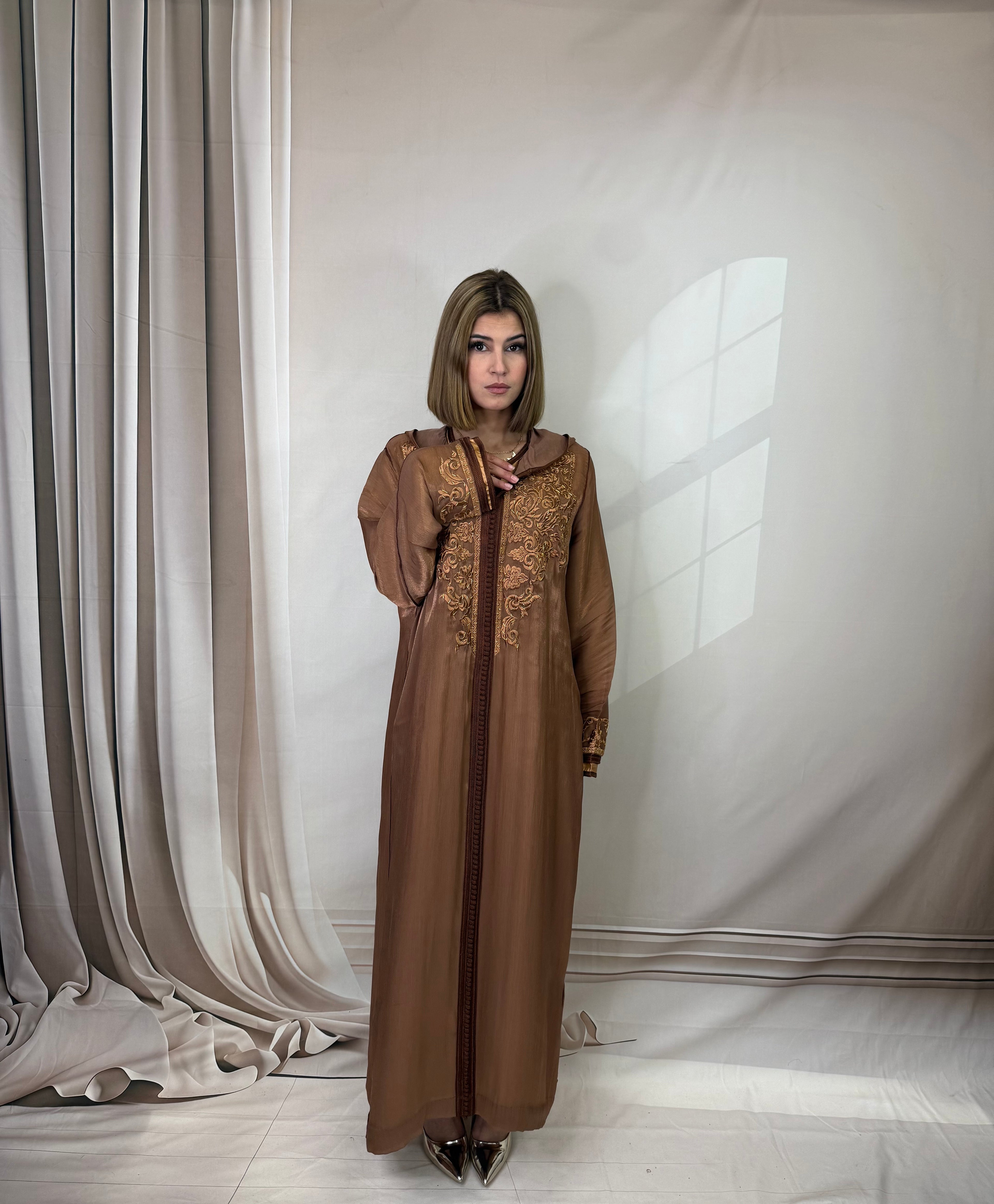 Djellaba Hazelnootbruin 2