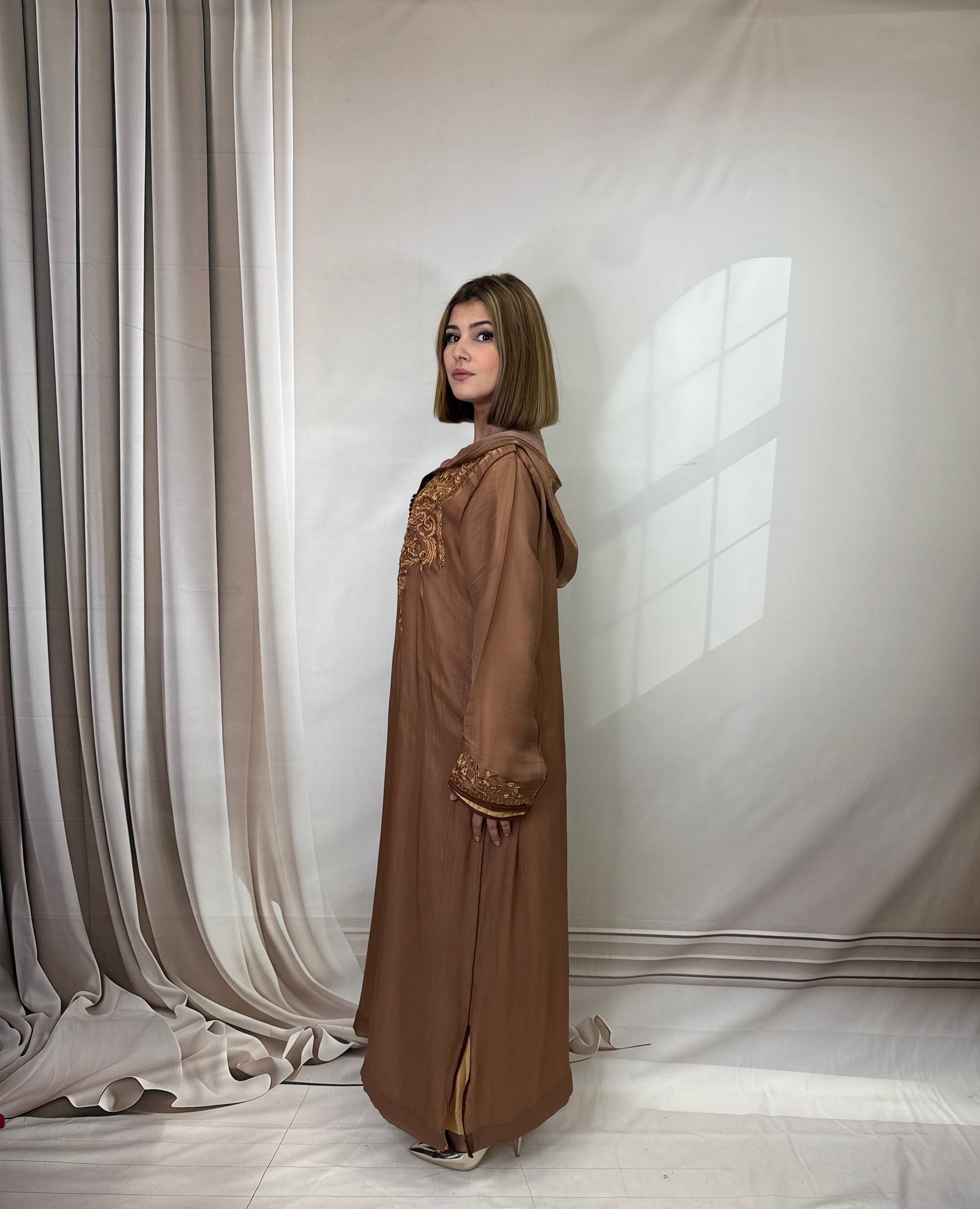 Djellaba Hazelnootbruin 2